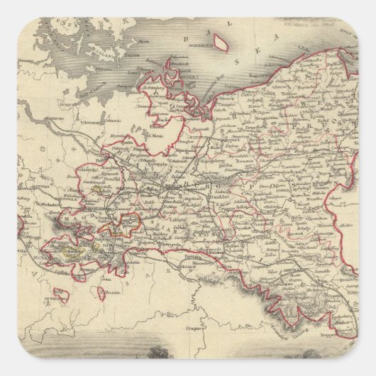 Prussia 5 vierkante sticker (Voorkant)