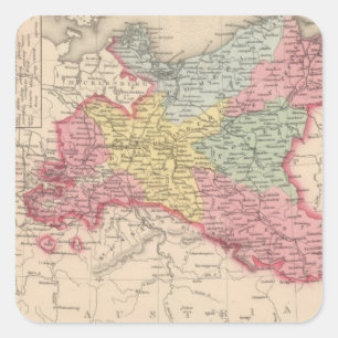 Prussia 7 vierkante sticker