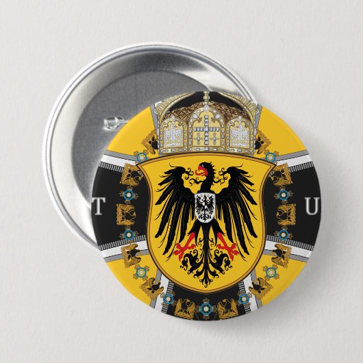 Prussia Keiser Flag Ronde Button 7,6 Cm (Voorkant /achterkant)