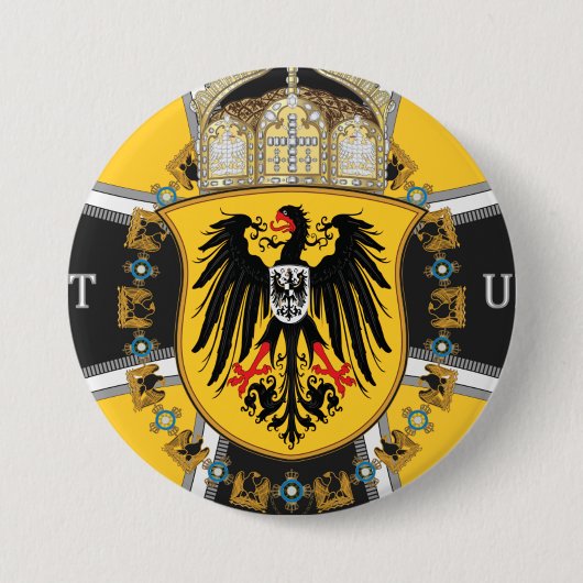 Prussia Keiser Flag Ronde Button 7,6 Cm (Voorkant)