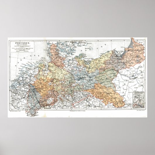 Prussia Map Poster (Voorkant)