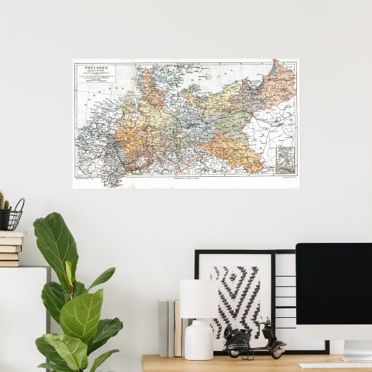 Prussia Map Poster (Thuiskantoor)