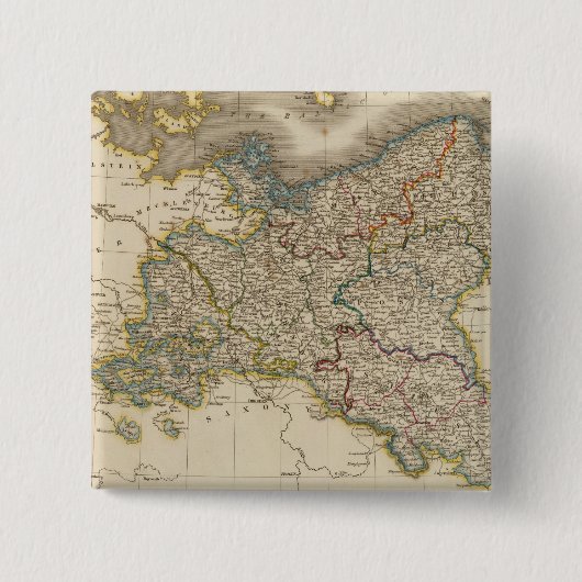 Prussia Vierkante Button 5,1 Cm (Voorkant)