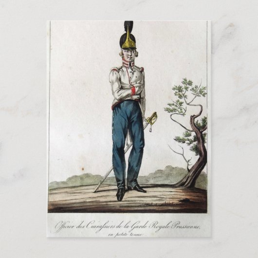 Prussiaanse garde Cuirassier Briefkaart (Voorkant)