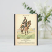 Prussiaanse Hussar Briefkaart (Staand voorkant)