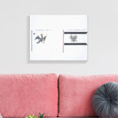 Prussiaanse vlaggen, uit een Frans vlagboek, c.181 Canvas Afdruk (Insitu (Woonkamer))