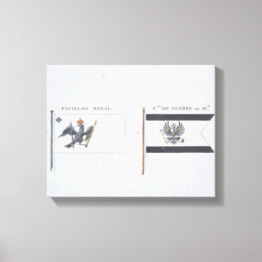 Prussiaanse vlaggen, uit een Frans vlagboek, c.181 Canvas Afdruk (Voorkant)
