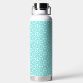 Prussian Blue Bow Tie Pattern Water Bottle Waterfles (Achterkant)