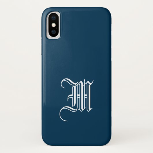 PRUSSIAN BLUE Solid Background iPhone X Hoesje (Achterkant)
