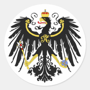 Prussian Eagle - Flagge Preußens - Reichsadle Ronde Sticker