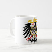 Prussian Eagle Red Black en Gold Koffiemok (Voorkant links)