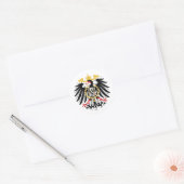 Prussian Eagle Red Black en Gold Ronde Sticker (Envelop)