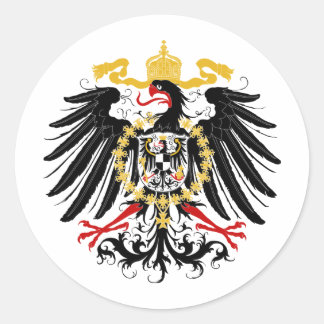 Prussian Eagle Red Black en Gold Ronde Sticker