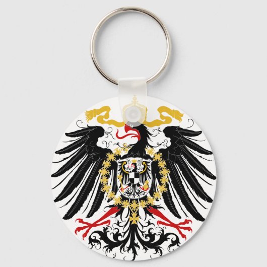 Prussian Eagle Red Black en Gold Sleutelhanger (Voorkant)