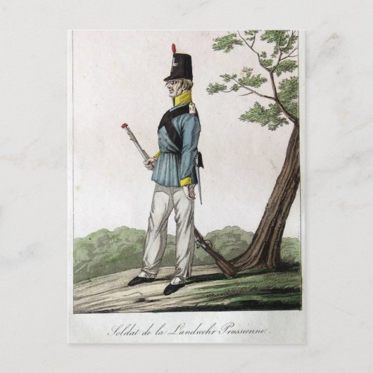 Prussian Landwehr Briefkaart (Voorkant)