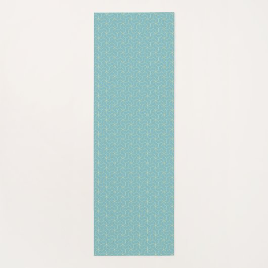 Prussisch Kubuspatroon Yoga Mat (Achterkant)