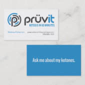 Pruvit-distributiekaart Visitekaartje (Voorkant / Achterkant)