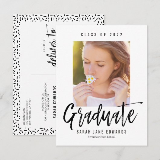 Pruwgeborsteld Afstuderen Briefkaart (Voorkant / Achterkant)