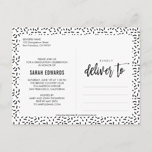 Pruwgeborsteld Afstuderen Briefkaart (Achterkant)