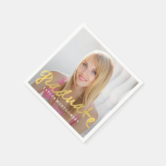 Pruwgeborsteld Afstuderen van de Foto Napkins Servetten (Hoek)