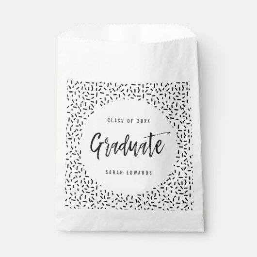 Pruwgeborstelde Gradued Party Favor Bags Bedankzakje (Voorkant)
