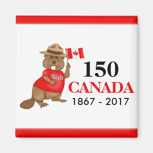 Pruwweg Canadees Beaver 150 Jubileum Magneet