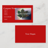 Pruwweg Canadees!-Maple Leaf Visitekaartje (Voorkant / Achterkant)