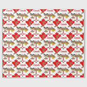 Pruwweg Canadese Beaver Cadeaupapier (Vlak)