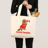 Pruwweg Canadese Beaver Grote Tote Bag (Voorkant (product))