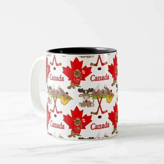 Pruwweg Canadese Beaver Tweekleurige Koffiemok (Voorkant links)