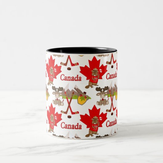 Pruwweg Canadese Beaver Tweekleurige Koffiemok (Center)