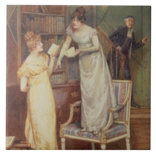 Prying Eyes, 1901 (w/c verhoogd met wit) Tegeltje (Voorkant)