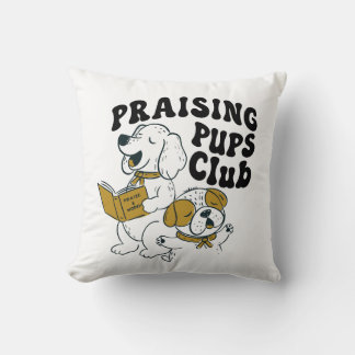 Prying Pups Club - puppies aanbidden Kussen