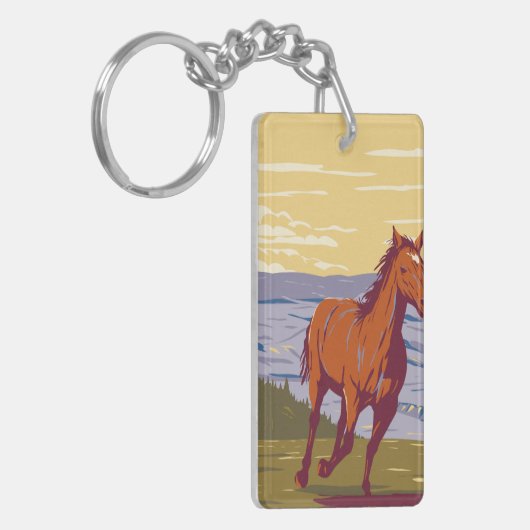 Pryor Mountain Wild Horse Range Sleutelhanger (Voorkant Links)