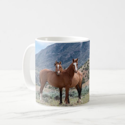 Pryor Mountain Wild Horses Coffee Mok (Voorkant links)