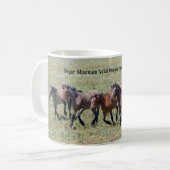 Pryor Mountain Wilde Paarden Hardlopen Koffiemok (Voorkant links)