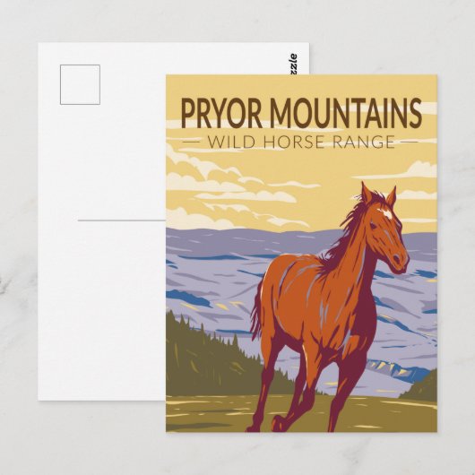 Pryor Mountains Wild Horse Range  Briefkaart (Voorkant / Achterkant)