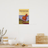 Pryor Mountains Wild Horse Range Retro Poster (Keuken)