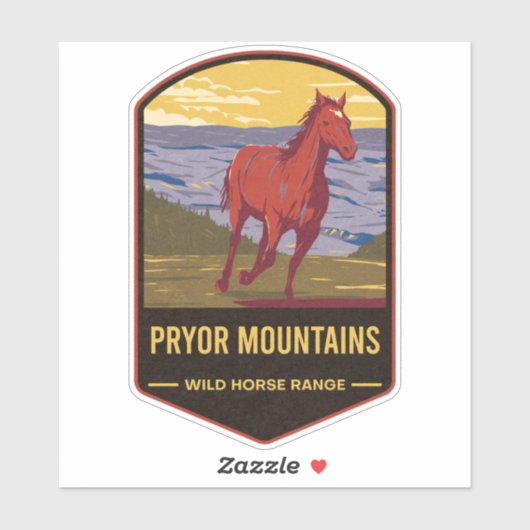 Pryor Mountains Wild Horse Range Sticker (Vel)