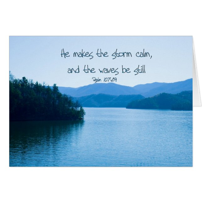 PS 107:29 Hij maakt het storm kalm (Voorkant Horizontaal)