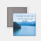 PS 107:29 Hij maakt het storm kalm Magneet (Voorkant / Achterkant)