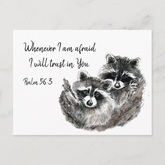 PS 56:3 als ik bang ben dat ik in U zal vertrouwen Briefkaart (Voorkant)