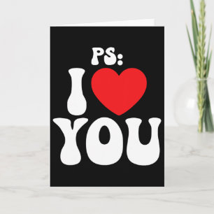 Ps I Love You Day Paarse Grappige Valentijn Matche Kaart