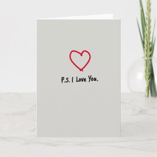 Ps I Love You Hart Kaart (Voorkant)