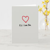 Ps I Love You Hart Kaart (Gele Bloem)