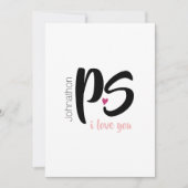 PS. Ik hou van jou | VALENTIJNSDAG Feestdagenkaart (Voorkant)