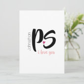 PS. Ik hou van jou | VALENTIJNSDAG Feestdagenkaart (Staand voorkant)