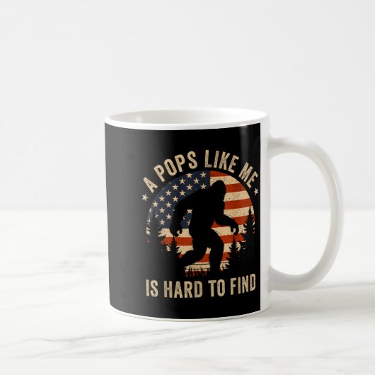 Ps Like Me Is Hard To Find Bigfoot Usa Flag Funny  Koffiemok (Rechts)