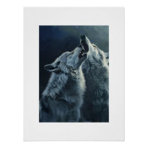 PS Natuur Design, Howling Wolves Poster Art