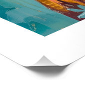 PS Natuur Design, kleurrijke BoHo Haan Poster (Hoek)